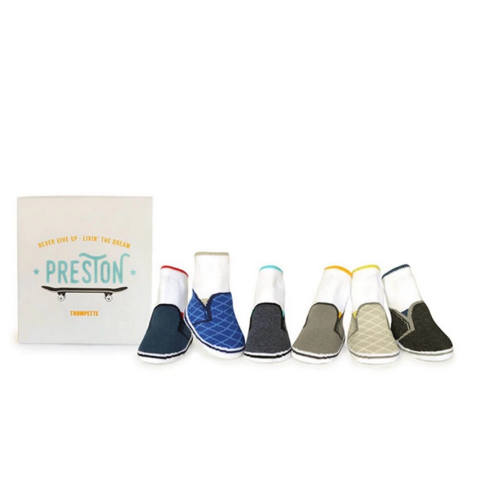 NIB Trumpette “Preston” baby socks 6 pairs sz 0-12 Months
